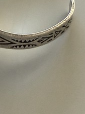 Fred Harvey Era Navajo Sterling Turquoise Crossed Arrows Bracelet Sterling - Additional view 4