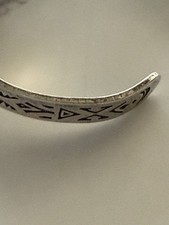 Fred Harvey Era Navajo Sterling Turquoise Crossed Arrows Bracelet Sterling - Additional view 5