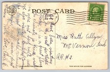 High School Clovis New Mexico NM Fred Harvey 1930 Postcard - Additional view 1