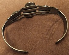 Vintage Sterling Turquoise Fred Harvey Era Bell Trading Post Cuff Bracelet - Additional view 4