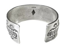 Vincent Platero? Fred Harvey? Navajo Heavy Sterling Silver Bracelet Repousse - Additional view 1