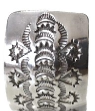 Vincent Platero? Fred Harvey? Navajo Heavy Sterling Silver Bracelet Repousse - Additional view 9