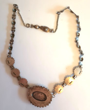 Fred Harvey Era Native American Vintage Turquoise Sterling Silver Necklace 18