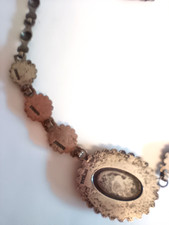 Fred Harvey Era Native American Vintage Turquoise Sterling Silver Necklace 18