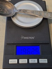 Antique Navajo Fred Harvey Era Whirling Log +Crossed Arrows Coin Silver Spoon 5