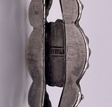 Vintage Sterling Native American Fred Harvey Era Green Turquoise Arrow Cuff 6.75 - Additional view 5