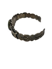Fred Harvey Era NAVAJO Green TURQUOISE Sterling Silver DOG HORSE Cuff Bracelet - Additional view 2