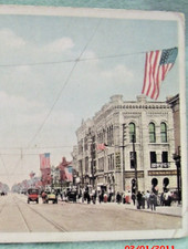 VINTAGE POSTCARD FRONT STREET HUTCHINSON KANSAS c.1915 FRED HARVEY CARD - Additional view 3