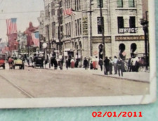 VINTAGE POSTCARD FRONT STREET HUTCHINSON KANSAS c.1915 FRED HARVEY CARD - Additional view 5