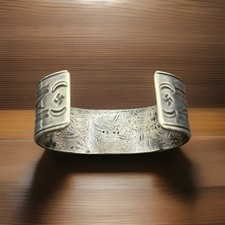 Fred Harvey Era Navajo Whirling Log REVIVAL CUFF STERLING - Additional view 2