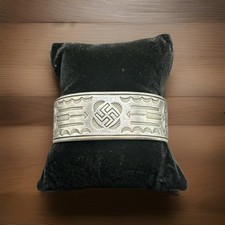 Fred Harvey Era Navajo Whirling Log REVIVAL CUFF STERLING