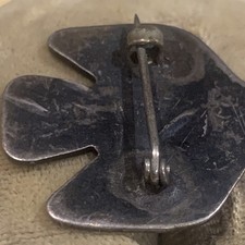 VINTAGE FRED HARVEY 1930'S NAVAJO THUNDERBIRD/WHIRLING LOGS SYMBOL SLVER PIN - Additional view 10