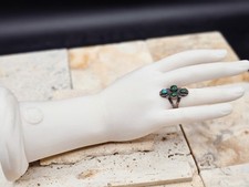 Vintage Fred Harvey Thunderbird Turquoise Ring Sz 6.25 Sterling 5.6g 0.9