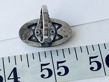 VTG Sterling Silver Jane Popovich Elongated Oval Turquoise Ring Fred Harvey Era - Additional view 3