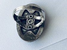 VTG Sterling Silver Jane Popovich Elongated Oval Turquoise Ring Fred Harvey Era - Additional view 4