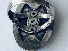 VTG Sterling Silver Jane Popovich Elongated Oval Turquoise Ring Fred Harvey Era - Additional view 5