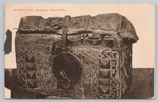 Old Spanish Trunk Albuquerque Indian Building Fred Harvey Postcard