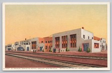El Navajo Santa Fe Hotel Gallup New Mexico Fred Harvey Postcard