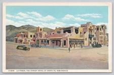 La Fonda Harvey Hotel Santa Fe New Mexico Fred Harvey Postcard
