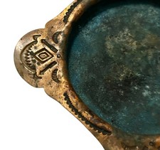 Native American FRED HARVEY ERA Copper STAMPED Thunderbird Ash Tray - Additional view 5