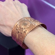 Fred Harvey Era Copper Cuff Bracelet Native American Symbol Adjustable NEW 0790 - Additional view 7