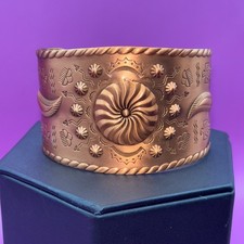 Fred Harvey Era Copper Cuff Bracelet Native American Symbol Adjustable NEW 0790