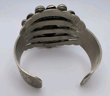 Vintage Fred Harvey Green Turquoise Nickel-Silver Small (Child's?) Cuff Bracelet - Additional view 3