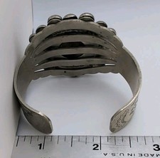 Vintage Fred Harvey Green Turquoise Nickel-Silver Small (Child's?) Cuff Bracelet - Additional view 4