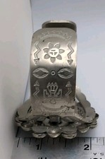 Vintage Fred Harvey Green Turquoise Nickel-Silver Small (Child's?) Cuff Bracelet - Additional view 5