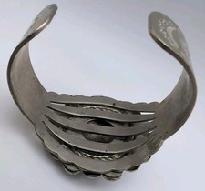 Vintage Fred Harvey Green Turquoise Nickel-Silver Small (Child's?) Cuff Bracelet - Additional view 8