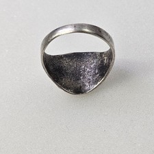 Rare Early Fred Harvey Era Sterling Silver Applied Thunderbird Ring Size 12 925 - Additional view 2