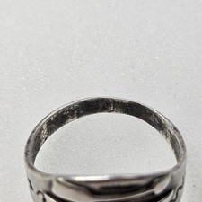 Rare Early Fred Harvey Era Sterling Silver Applied Thunderbird Ring Size 12 925 - Additional view 3