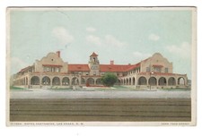 Las Vegas New Mexico Castaneda Hotel Railroad Depot Fred Harvey Postcard 1921