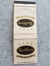 Vtg FS Matchbook Cover Fred Harvey Hotels Restaurants Matchbook 90th Year 1966 - Additional view 2