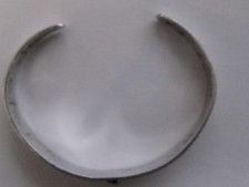 Vtg Slim Cuff Bracelet~ Fred Harvey Silver Turquoise~ Stamped ~ Elegant Stone - Additional view 5