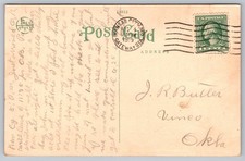 Kansas City MO c.1919 Paseo 12th St. Fred Harvey Posted Vinco Okla KC Rpo Cancel - Additional view 1