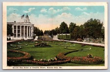 Kansas City MO c.1919 Paseo 12th St. Fred Harvey Posted Vinco Okla KC Rpo Cancel