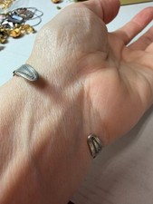 Vintage Bracelet Fred Harvey Arrow Products Skinny Stamped Coin Silver 900 - Additional view 6