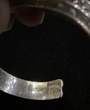 Fred Harvey Era Navajo Sterling Tested Bench Stamped & Rope Design Cuff Bracelet - Additional view 9