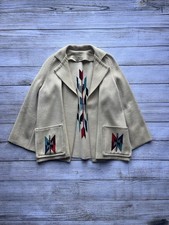 Vtg 40s 50s El Grandee Fred Harvey Hand Woven Wool Native Chimayo Jacket sz med
