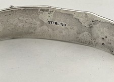 Fred Harvey Era Sterling Silver and Green Turquoise Thunderbird Cuff - Additional view 5