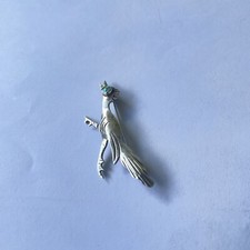 Vintage Fred Harvey Era Silver & Turquoise Roadrunner Brooch Pin - Additional view 2