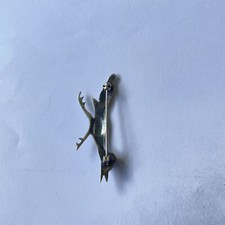 Vintage Fred Harvey Era Silver & Turquoise Roadrunner Brooch Pin - Additional view 5