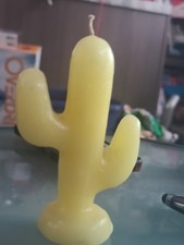 Vintage Fred Harvey's Cactus Shaped Wax Candle 1946 Southwest Tourist Souvenir