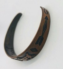 Bell Trading Post Copper Embossed Cuff ~  Fred Harvey Era ~ Navajo Vintage ~ 6