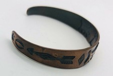 Bell Trading Post Copper Embossed Cuff ~  Fred Harvey Era ~ Navajo Vintage ~ 6