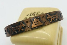 Bell Trading Post Copper Embossed Cuff ~ Fred Harvey Era ~ Navajo Vintage ~ 6"