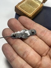 Awesome Old Fred Harvey Era Sterling Silver Green Turquoise Tribal Dotted Brooch - Additional view 10