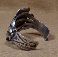 Fred Harvey Era, 1951 Cuff Bracelet, Silver & Picture Jasper, Native American - Additional view 3
