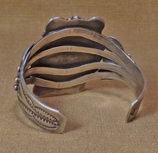 Fred Harvey Era, 1951 Cuff Bracelet, Silver & Picture Jasper, Native American - Additional view 4